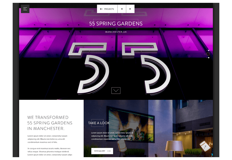 Hanzorbullo created the website for construction company ARCO to present their services